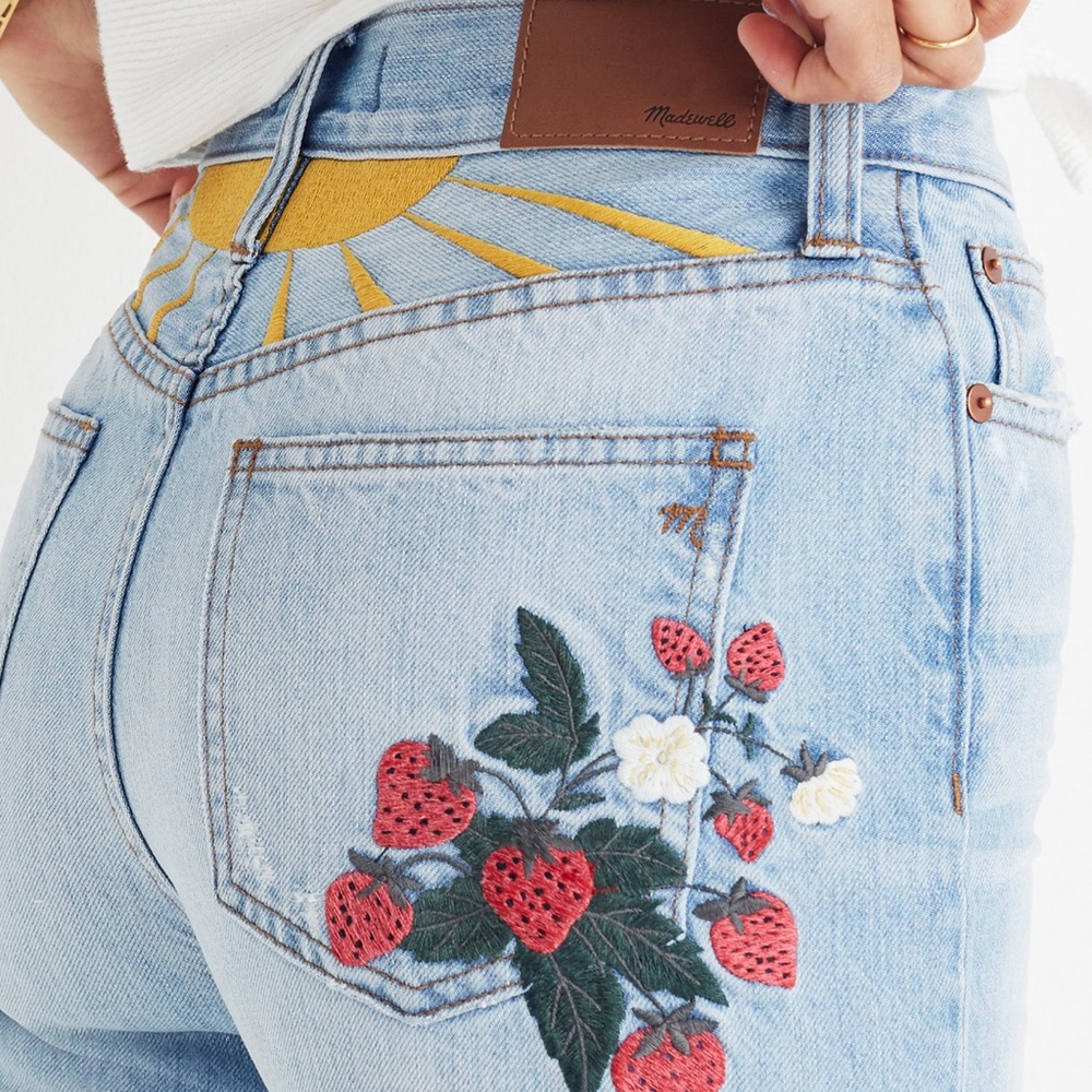 NWT madewell Perfect Summer Embroidered Jeans - Picture 1 of 7